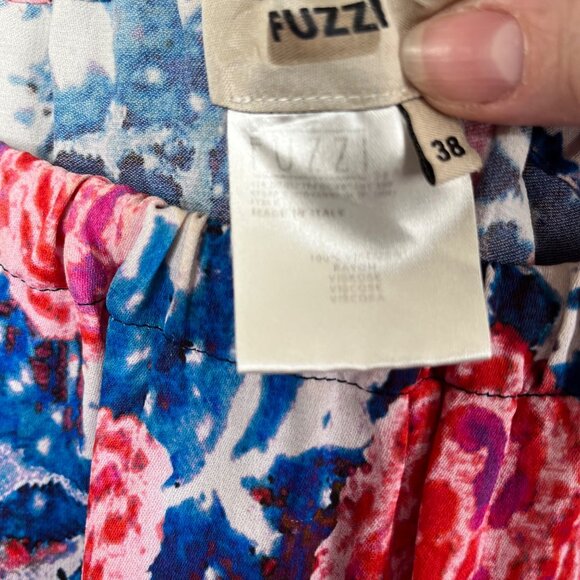 Fuzzi by jean paul gaultier Floral Print Off-Shoulder Chiffon Blouse 38 - Picture 12 of 13